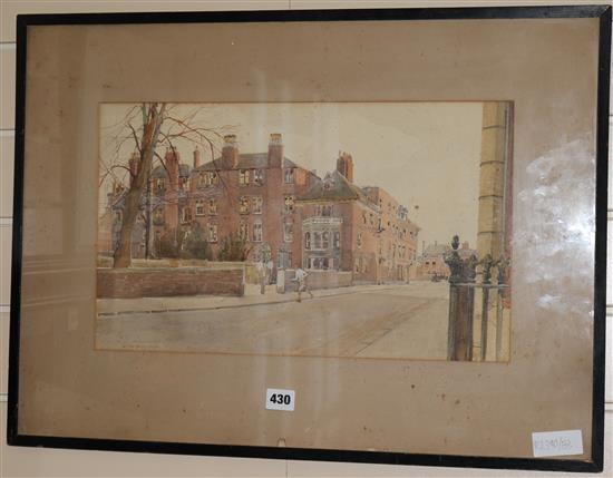 Nora Davidson Outside an Eton School college 10.75 x 18in.